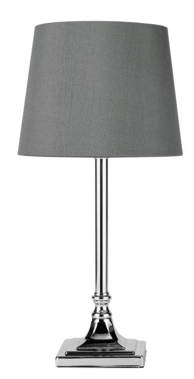 Heart of House - Hamsted Chrome - Table Lamp - Grey